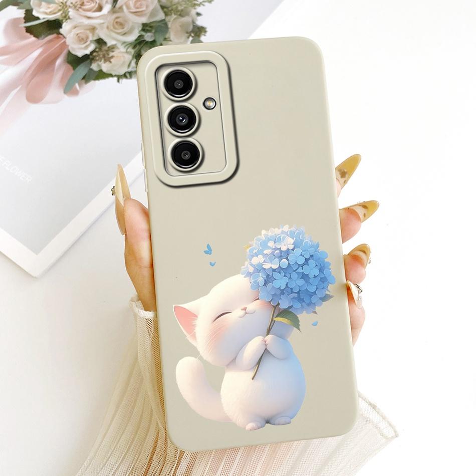Для Samsung Galaxy A05s A05 Милый Кот Цветок Мультяшный Чехол для Телефона Для Samsung A05 A 05 05S A05S Ударопрочный Мягкий Силиконовый Чехол