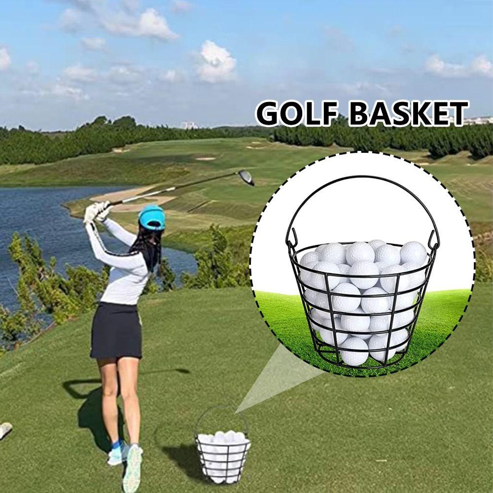 Metal Wire Golf Ball Basket Balls Container Golfing Balls Storage Practice Ball