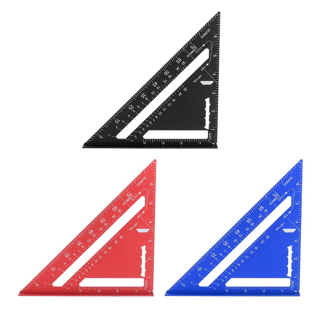 Carpenter Square 7in Woodworking Imperial Rafter Measuring Tool 90 45 Degree Metal Aluminum Alloy Tr