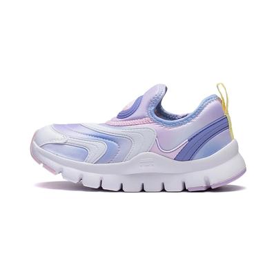 Li Ning Kids Q Cloud 1.5 спортивная удобная нескользящая износостойкая повседневная обувь детская обувь вишневый-розовый-Aurora-синий YKNT018-4