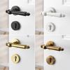 Vintage European Split Door Lock Handle Aluminum Zinc Alloy Silent Lever Lock With Keys Fit 35-45mm Bedroom Wooden Door Multi Color