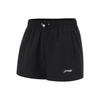 Li Ning Running Series Solid Color Quick-Dry Loose Sports Shorts Women Shorts Black AKSU334-1
