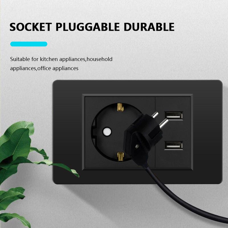 Электрическая розетка европейского корейского стандарта 220 В настенный светильник выключатель питания с USB Type-C 20 Вт интеллектуальная розетка для быстрой зарядки ПК панель ТВ ТЕЛ