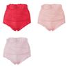 3PCS Ladies Sexy Mesh Panties High-waist Seamless Lace Underwear Briefs Women Knickers Transparent Lingerie