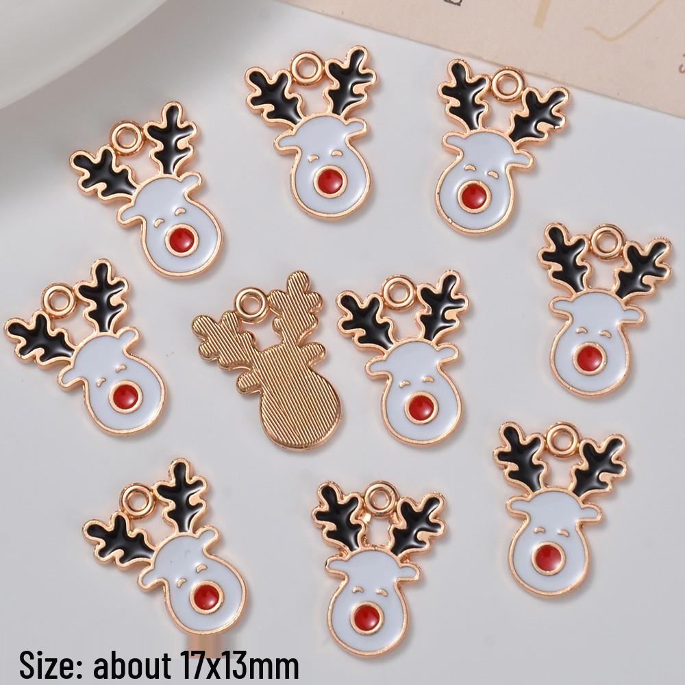 Рождественские шармы с каплями масла: Подвески Санта и Елка для серег своими руками