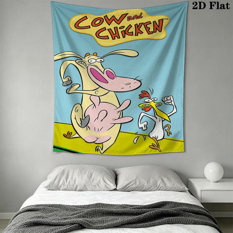 Cow and Chicken Pattern Home Decor Tapestry, Wall Hanging, Decorative RV Wall Cloth.MGT0918342