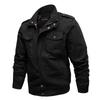 Men's Autumn/Winter Military-Style Cotton Jacket with Velvet, Plus Size Fashionable Workwear Coat