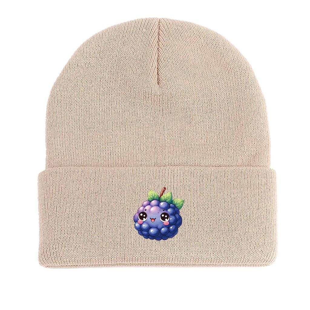 Cartoon Grape Winter Knit Cap Beanie, Fruit Skull Cap Cuff Autumn Leisure Gorro Knitted Hat Beanie