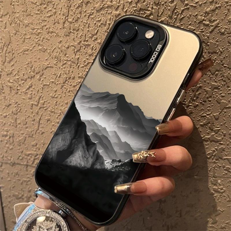 Чехол для iPhone 16E Чехлы для iPhone 16 14 13 11 12 Pro Max 7 8 16 Plus XR XS X SE2 Цветной чехол с принтом горного пейзажа