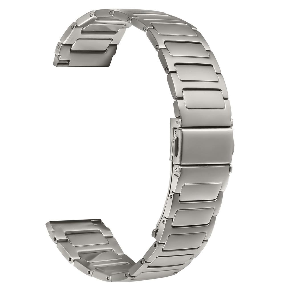 For Yamay SW022 Watch Band Adjustable Titanium Color Stainless Steel Metal Watch Strap