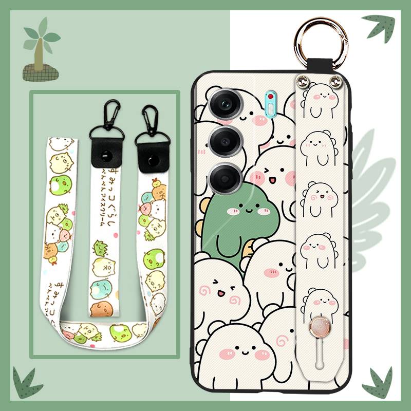 Милый противоударный чехол для телефона для Tecno Camon40 Pro 4G/5G/CM6/CM7 Задняя крышка Мультяшное кольцо Грязеотталкивающая Подставка Прочный