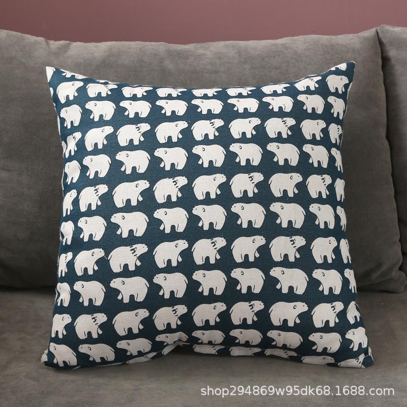 Льняная наволочка в скандинавском стиле с логотипом для дома и дивана