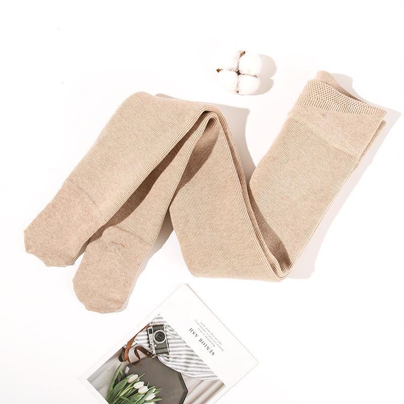 Утолщенные зимние колготки из овечьего флиса для девочек - теплые бархатные полосатые леггинсы