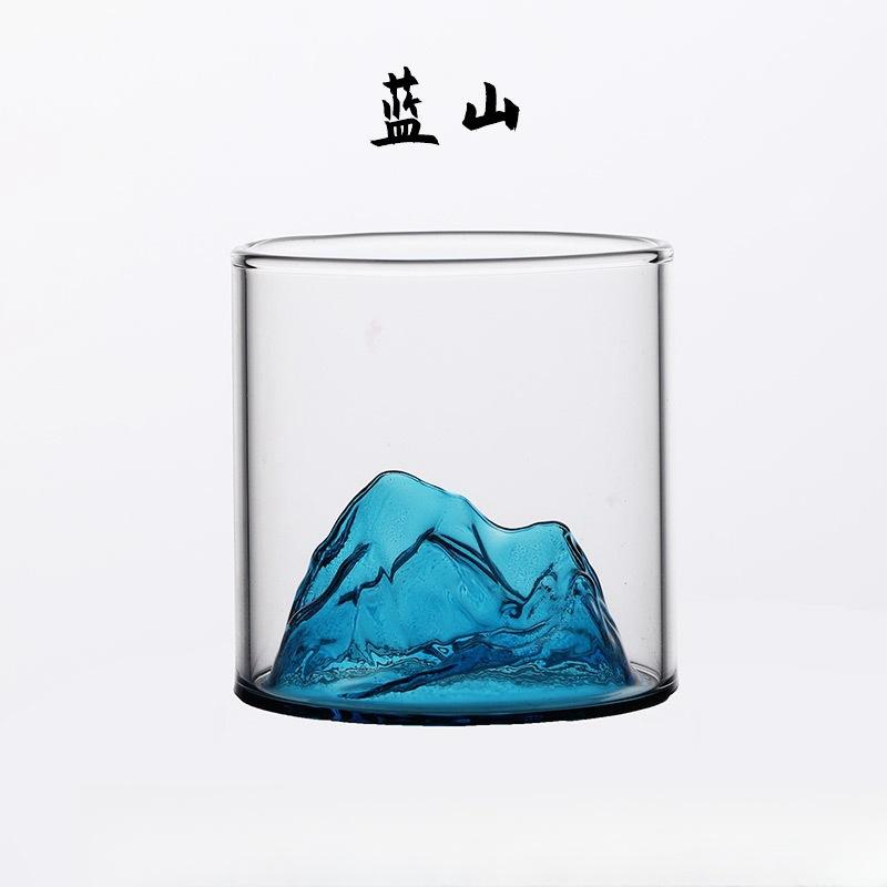 Художественный Гора. Стеклянный стакан Fuji для кофе, чая, виски и вина