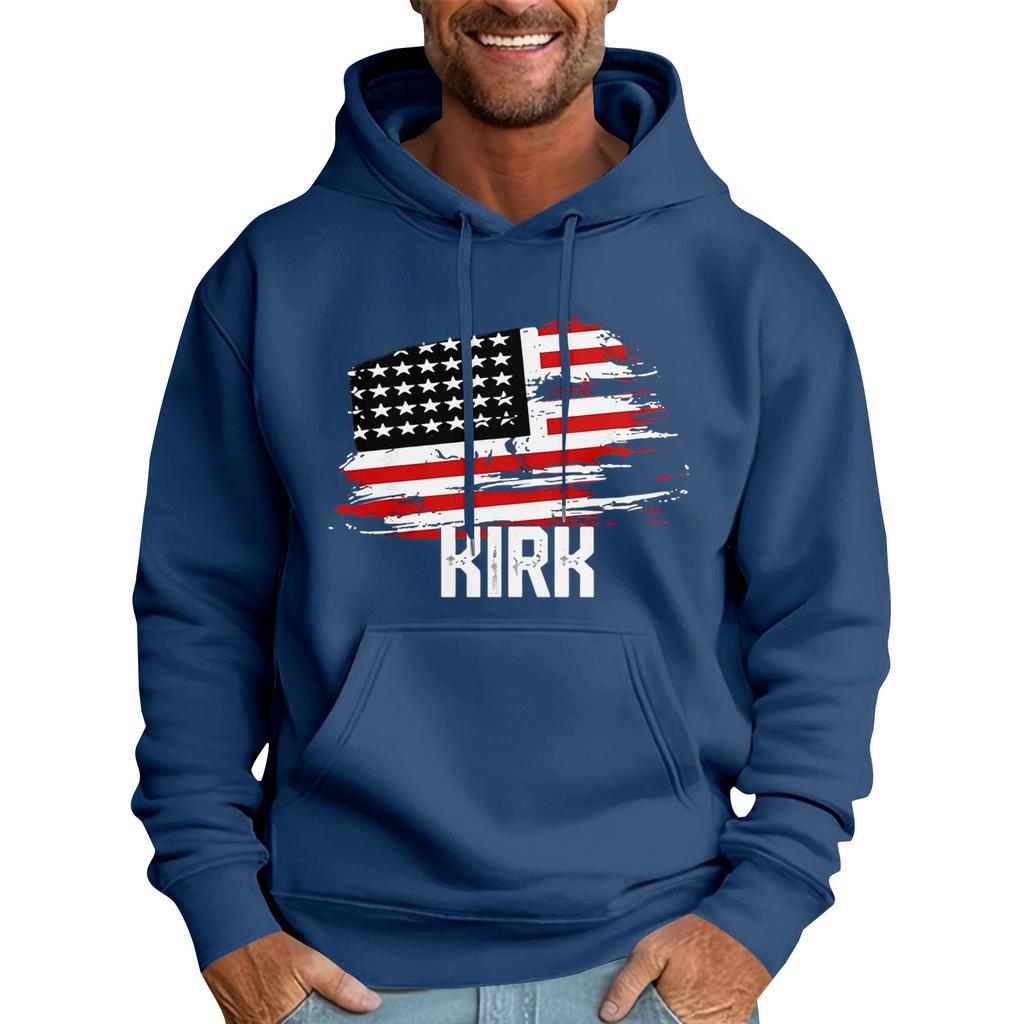 Casual Letter Print Men's Loose Hoodie