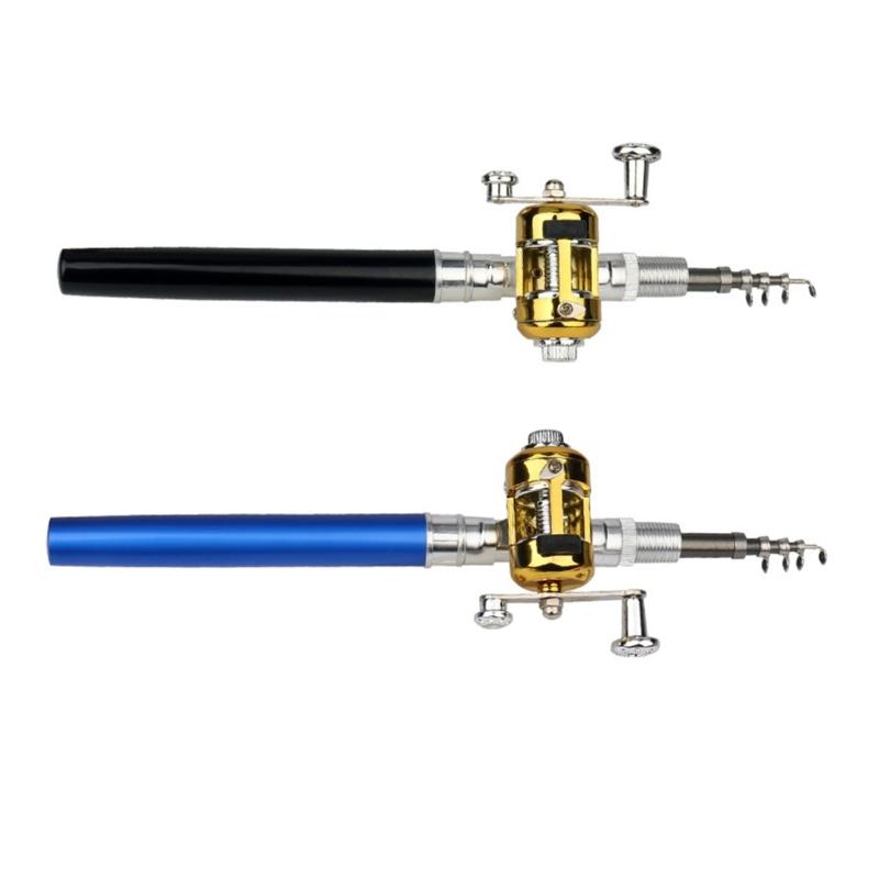 Compacts Mini Pocket Fishing Rod Telescopic Pen Shaped Fishing Rod Collapsible Fishing Rod for Salt/Freshwater Fishing