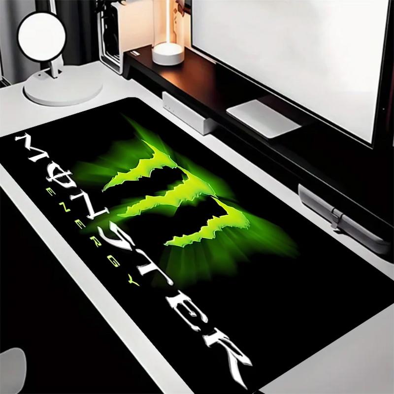 Премиум-коврик для мыши Monster Energy LOGO, противоскользящий, с прошитыми краями, прочный резиновый материал, для рабочего стола и игр, отличный подарок