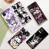 JZ16 Kuromi прозрачный чехол для Samsung A04 A14 A23 M33 M53 Realme 10 9 C35 C55 VIVO Y02 X80 Infinix Hot 30 Note 11 Tecno Spark 8P Pro