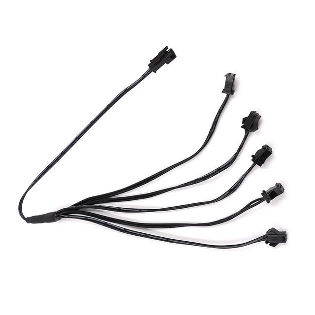 1 To 2/3/4/5/6/7 Splitter Connector For EL Wire Electroluminescent Light Conected With Inverter Cable LED Neon Light Wiring