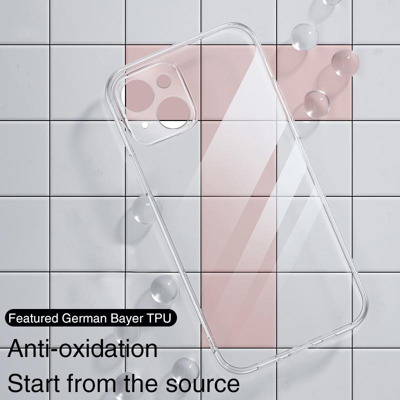 For iPhone 16 Max 15 Pro 14 13 12 Mini 11 XS XR X 8 7 Plus Case Ultra Thin Luxury Clear TPU Shockproof Transparent Phone Cover