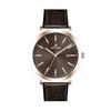 Профиль Кожаный ремешок Кварцевые мужские часы с коричневым циферблатом 50216PPN620