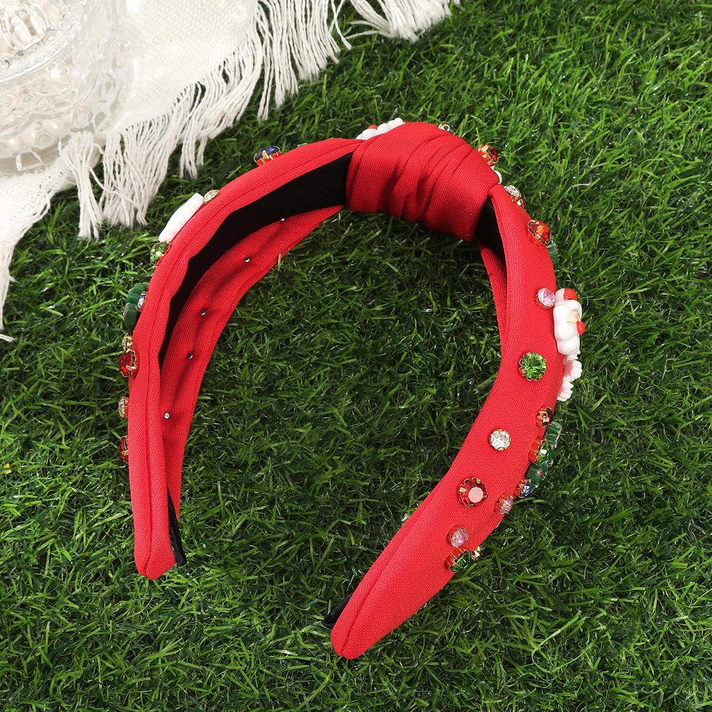 Santa Claus Headband Knotted Winter Hairbands Girls Cute Headband Festival Headwear For Women Bezel Hair Bands Hairband