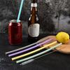 6 Pcs 9-inch Long Silicone Straw Set Reusable Straws with Cleaning Brush Cloth Bag Compatible with 40 Oz