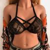 Ladies Sexy Lace Breathable Lightweight  Cross Strap Elastic Bra