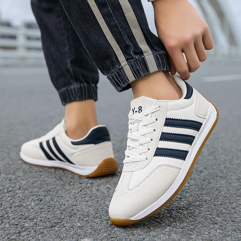 Мужские кроссовки из кожи, кроссовки для бега, повседневная спортивная обувь для активного отдыха