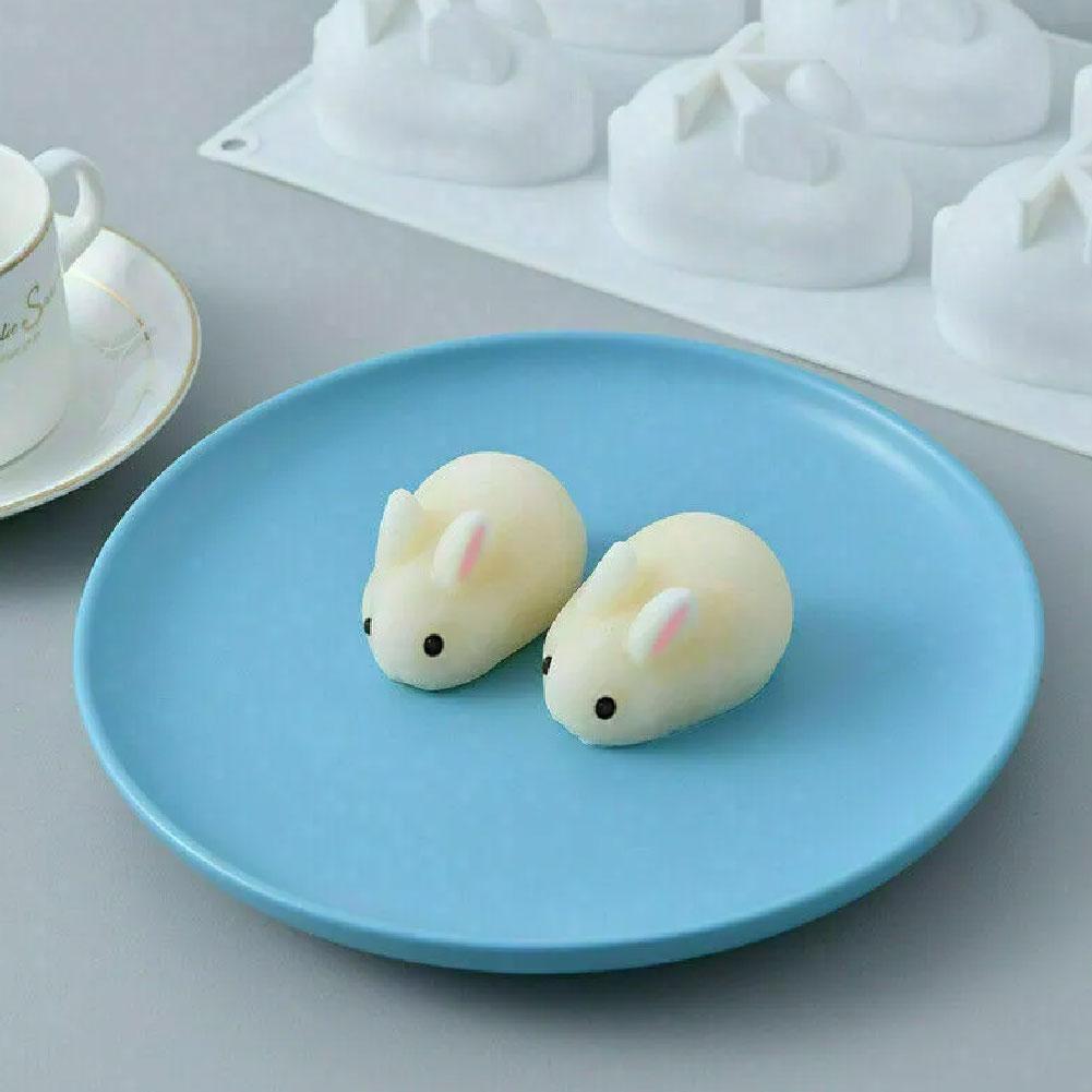 3D Rabbit Soap Mold Silicone Mould DIY Candle Mold Mould Molds Tools Dessert Pudding Making Cak M3N7