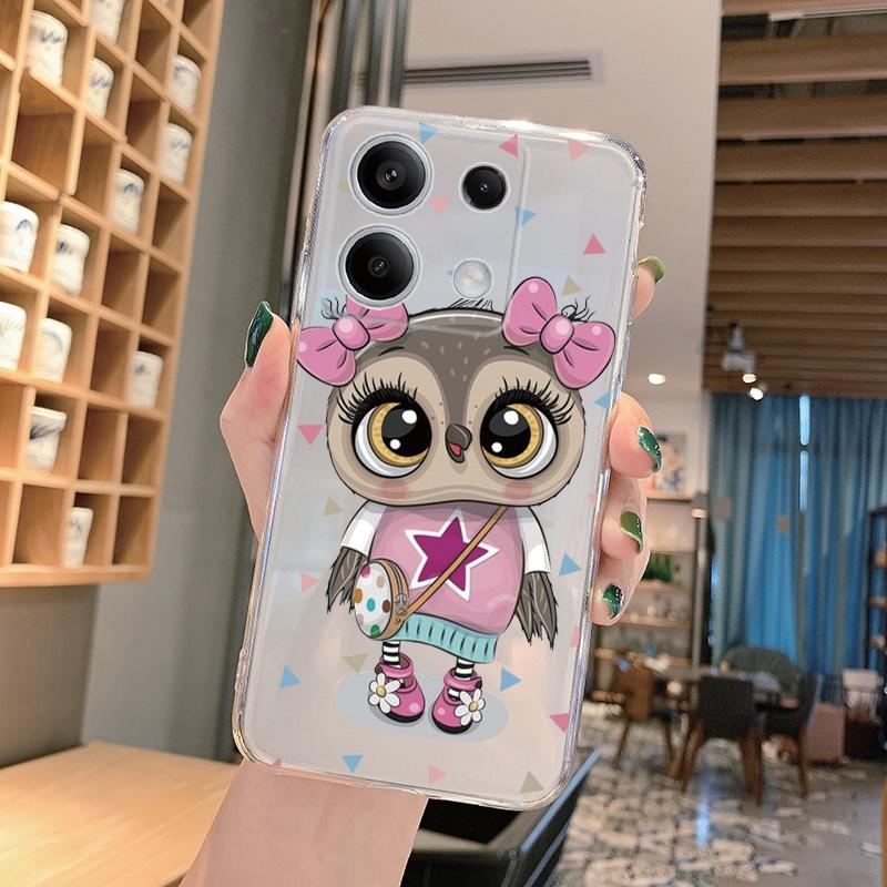 Мягкий силиконовый чехол с рисунком из мультфильма для Samsung A55 S24 Xiaomi Redmi Note 13 Pro 13C iPhone 15 Huawei Honor Realme Camera Защитный противоударный чехол