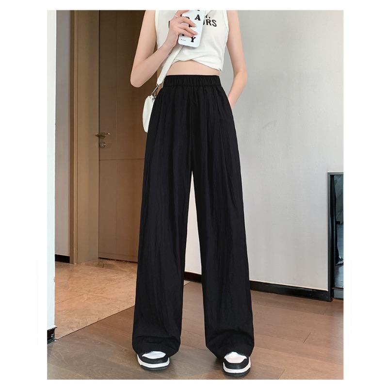 Широкие брюки из ледяного шелка, женские летние брюки с высокой талией, повседневные брюки Yamamoto в японском стиле, повседневные брюки из хлопка и льна