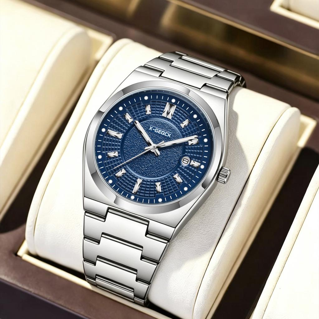 Men'S Fashion Simple Calendar Waterproof Premium Business Temperament Luminous Men'S Watch
