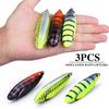 SOUGAYILANG 3pcs Umpan Pancing 3D Fish Eyes Double Hooks Soft Fishing Bait Soft Fishing Lures Outdoor Sea Fishing Tackle