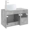 Bathroom Furniture Set 2 Pieces Concrete Grey Engineered Wood