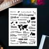 French Silicone Clear Stamp Words Pattern Background Transparent Seal Stamp for DIY Journaling Planner Embellishments