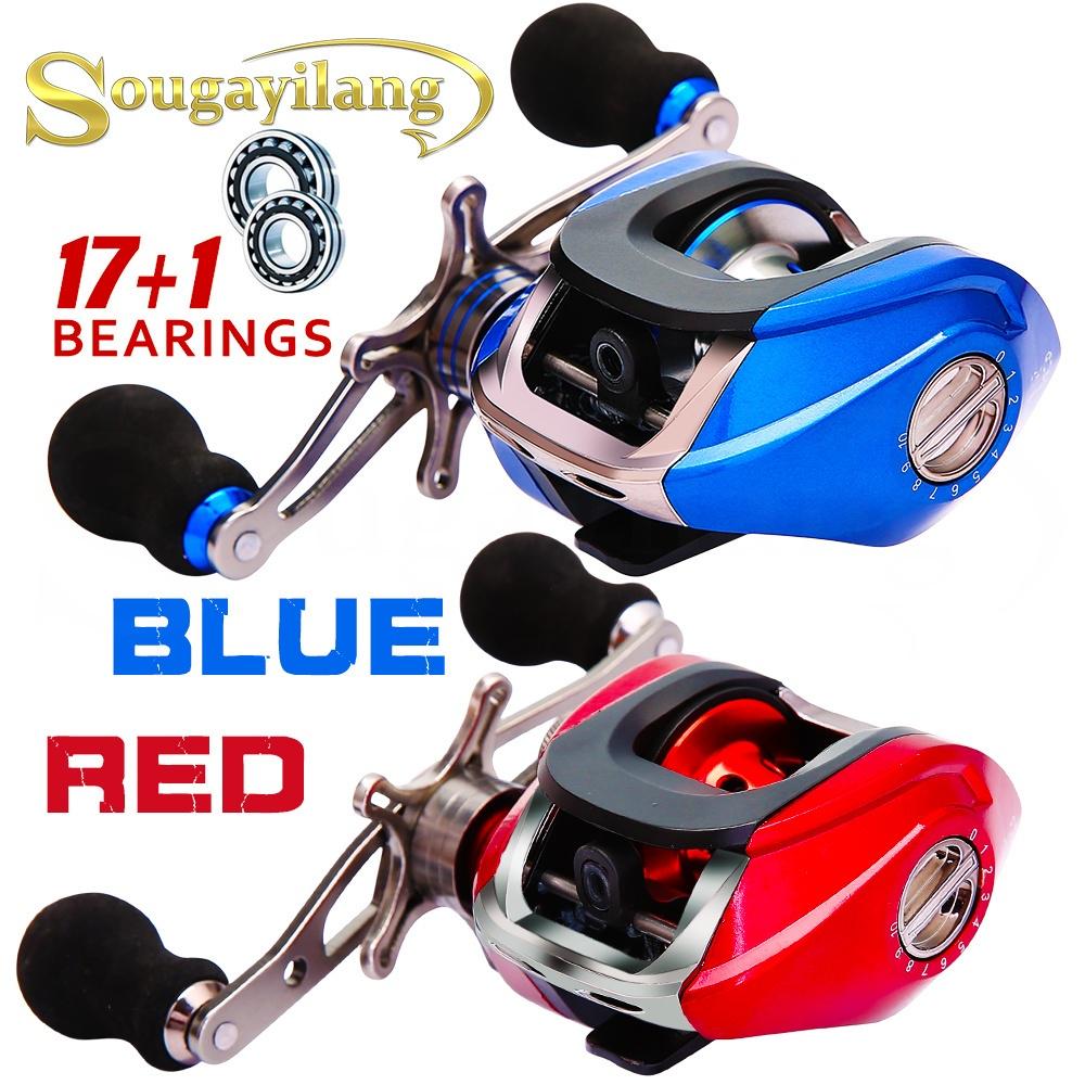SOUGAYILANG Baitcasting Fishing Reels 17+1BB Metal Travel Fishing Reel Outdoor Fishing Reel Tackle