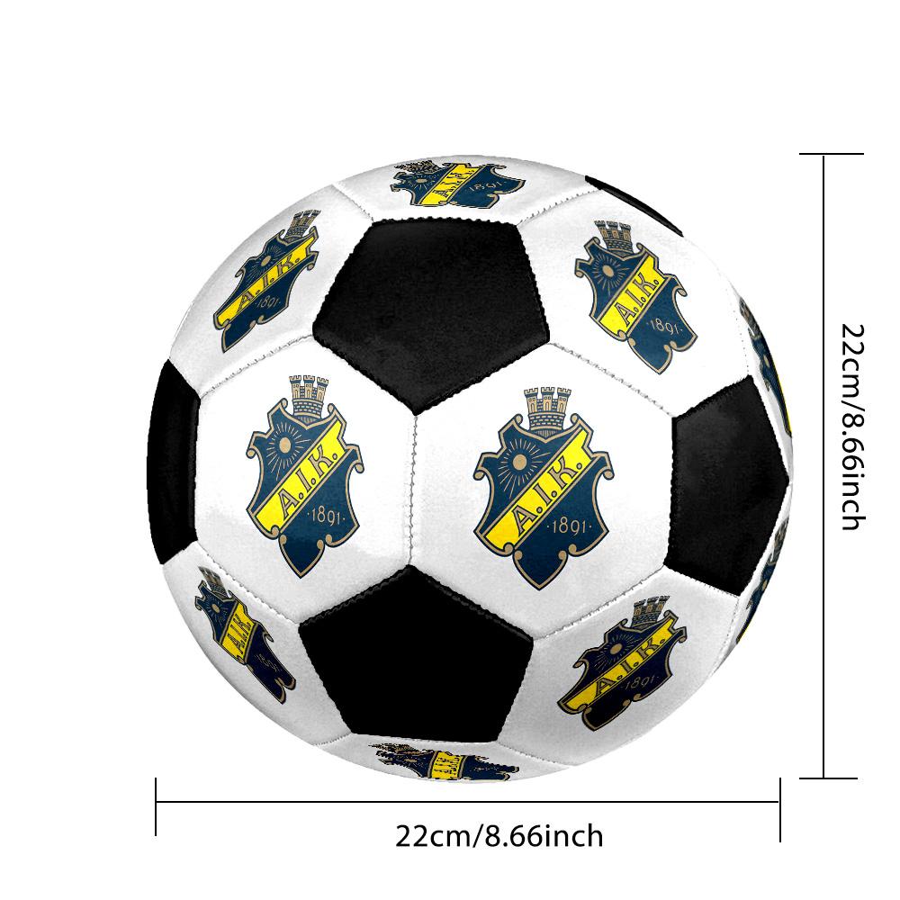 AIK Fotboll Soccer Ball Colorful All Ages Machine Stitched PVC Competition Ready Durable High-Bounce.SIZE5