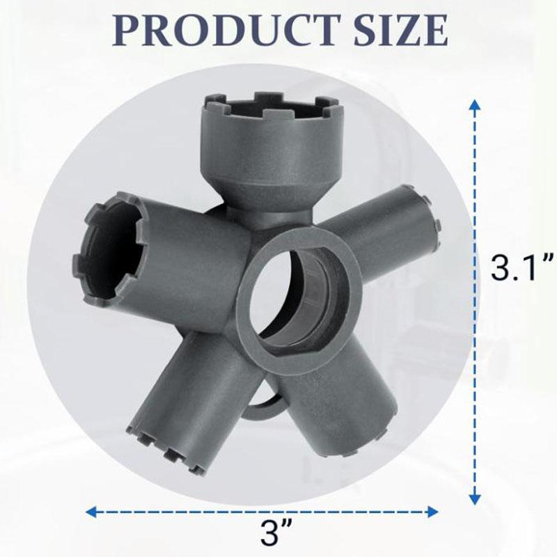 Инструмент для снятия аэратора смесителя 10-в-1 для аэратора со скрытой резьбой и аэратора с корпусом (Резаный край&Круглый), Инструмент для аэратора смесителя