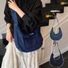 Versatile Denim Shoulder Bag Vintage Satchel Bags Casual Cross Body Bag  Girls