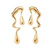 1 Pair Women Earring Irregular Liquid Water  Long Earrings
