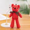 Plush Stuffed Bear 16cm Stuffed Animal Toy Birthday Gift Pineapple Bear Doll Keychain