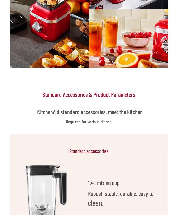 Высокоскоростной многофункциональный блендер KitchenAid для измельчения льда и детского питания