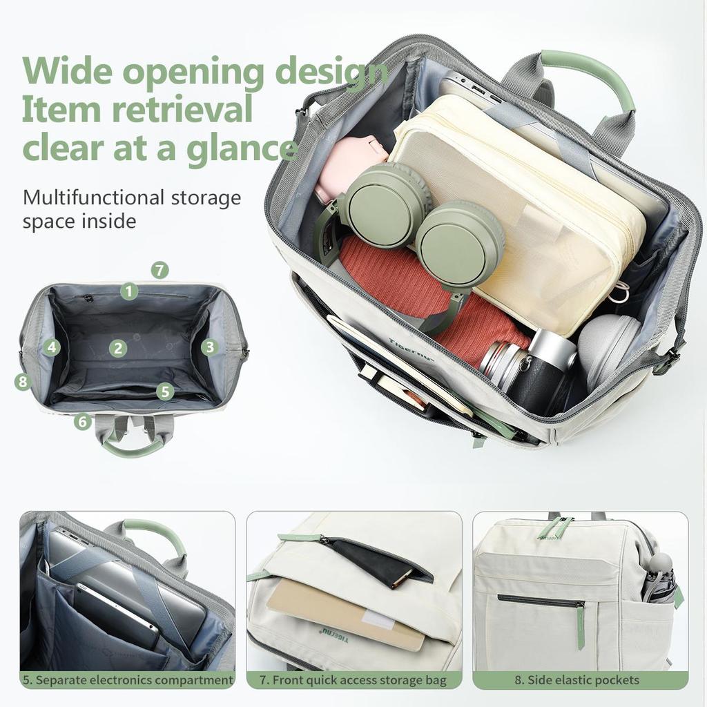 Tigernu Противоударная сумка для ноутбука большой емкости для девочек, женский многофункциональный практичный рюкзак, уличная дорожная сумка, женская mochila