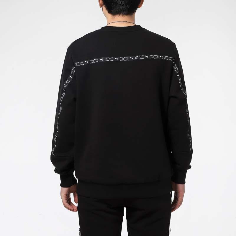 Puma Спортивная повседневная толстовка с круглым вырезом и принтом логотипа, мужские топы, черный 531072-01