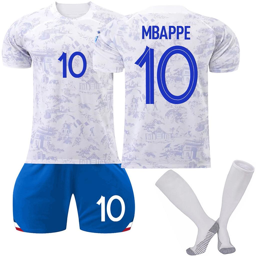 22/23 France Away Football Jerseys Shorts Socks Set New Shorts Socks Adult Sizes Outfits