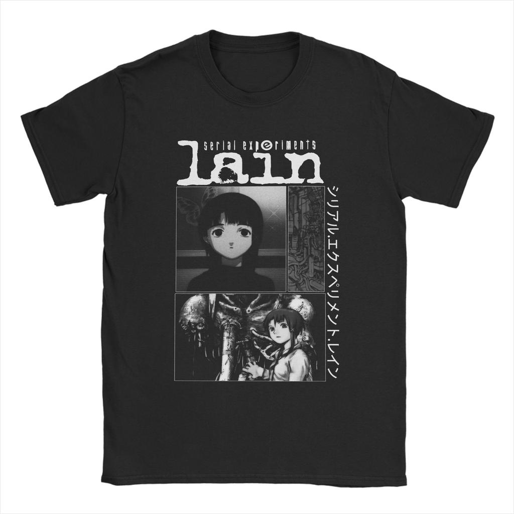 Unisex Unisex Serial Experiunisexts Lain T Shirt Pure Cotton Clothing Fun Short Sleeve Round Neck Tees Gift Idea Tshirt