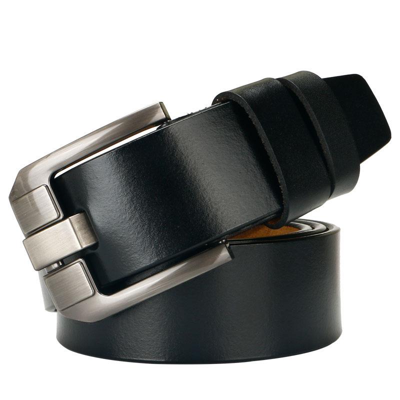 Мужской желтый ремень с пряжкой-пином из коровьей кожи Цельная ретро коровья кожа Японская пряжка Желтая коровья кожа Корейский универсальный ремень