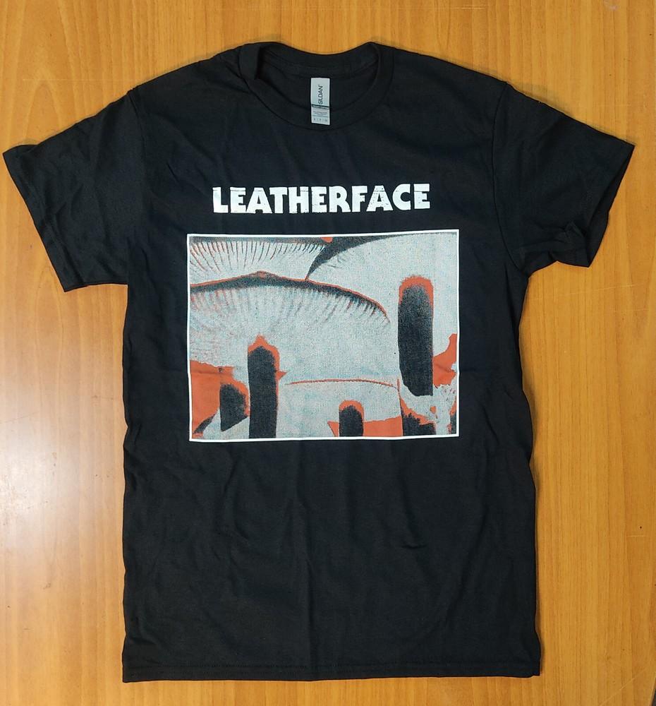 Leatherface Хардкорный Панк-Рок Группа Черная Футболка Ручная Шелкография