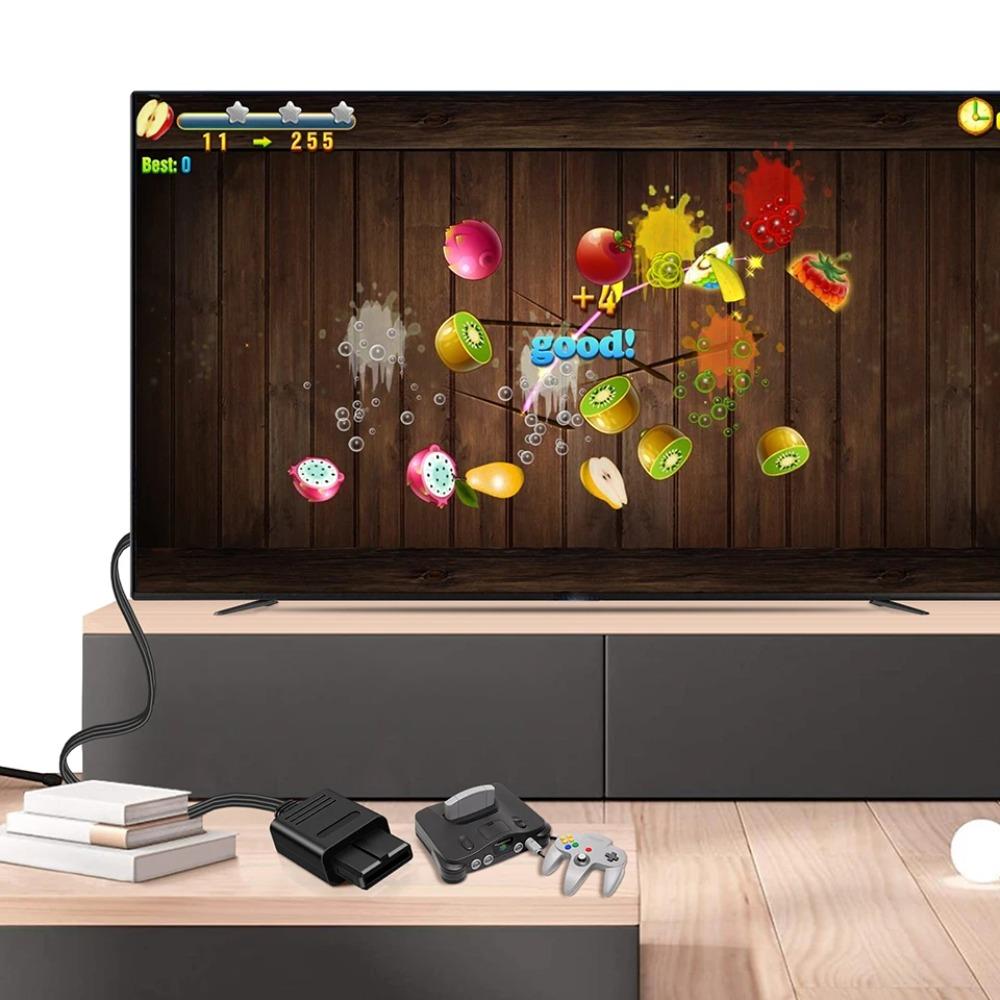 Конвертер-адаптер HDMI для N64 HDMI-кабель для N64/GameCube/SNES Видеокабель 1 м Папа-Папа 1080P Конвертер Nintendo64 в HDMI